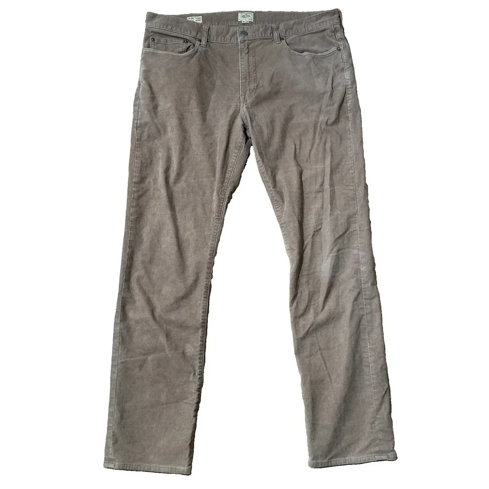 J.Crew Pants Men's 36x32 (36x31) Brown 484 Stretch Corduroy Classic Casual